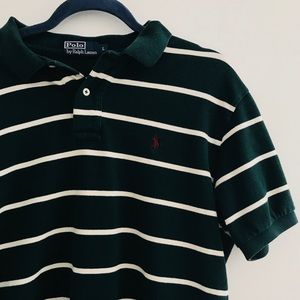 Green striped polo by Ralph Lauren